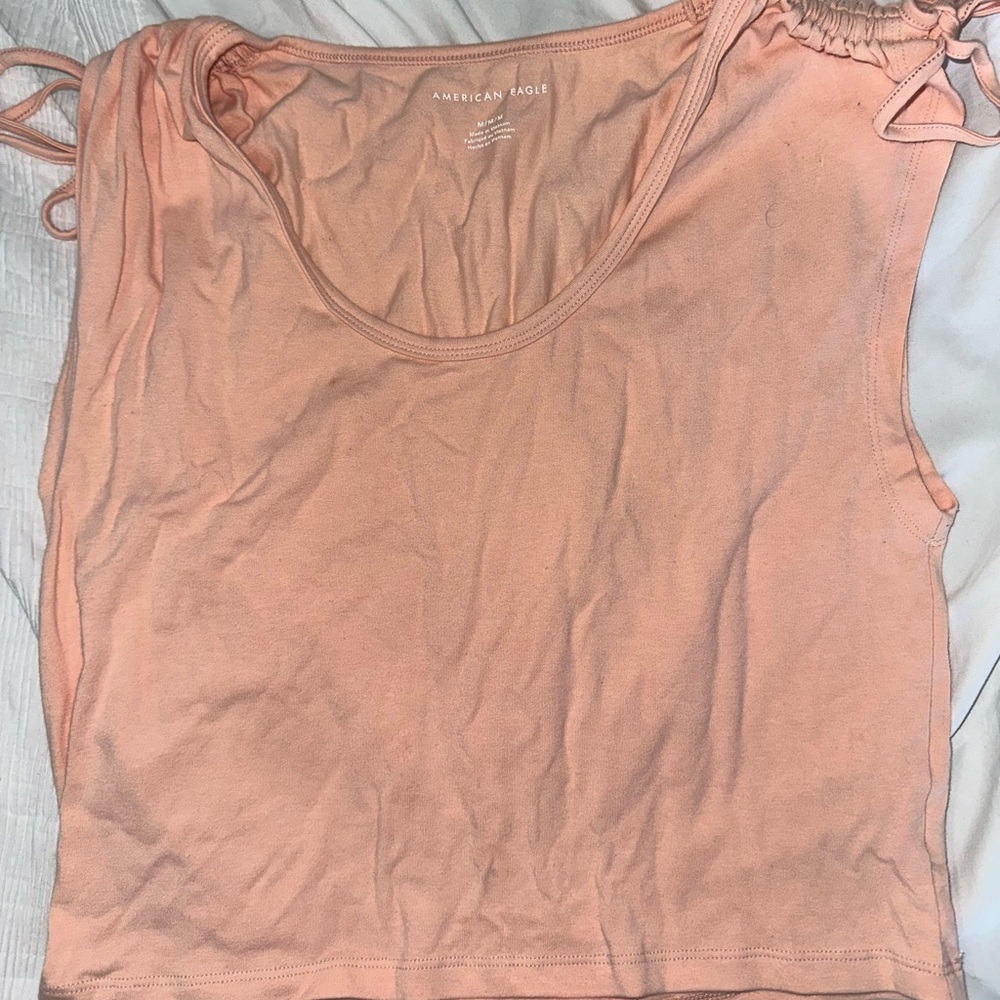 American Eagle Outfitters Pink Tie Front Tank Top